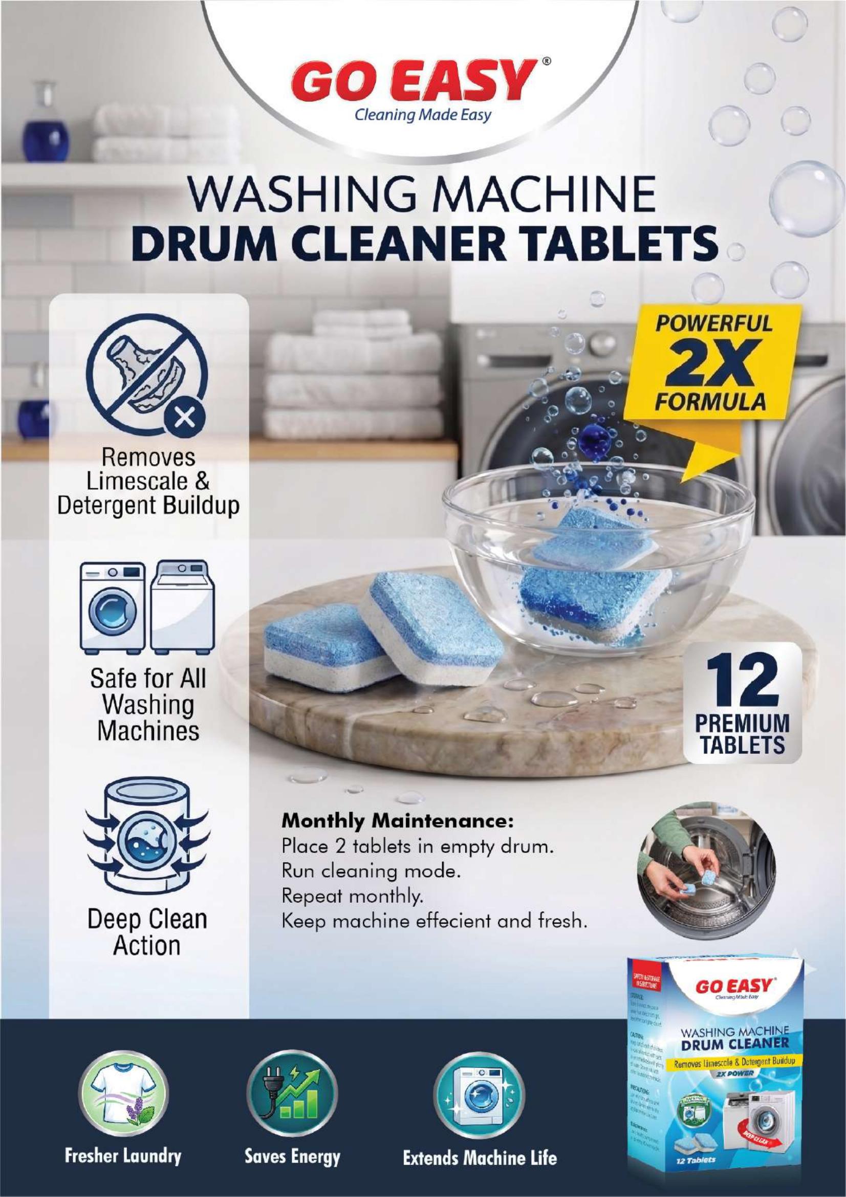 Washing Machine Drum Cleaner Tablets